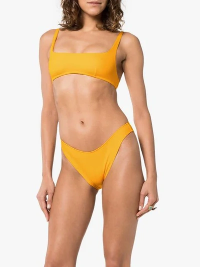 Shop Araks Quinn Jayne Bikini In Yellow