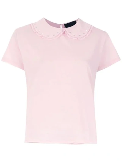 Shop Andrea Bogosian Short Sleeved T In Pink