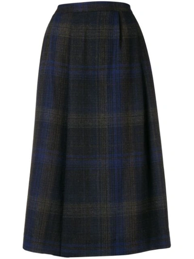 Shop Stephan Schneider Checked Chignon Skirt - Blue