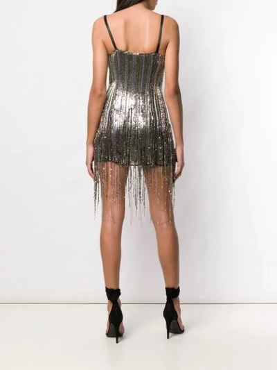 Shop Amen Beaded Mini Dress - Gold