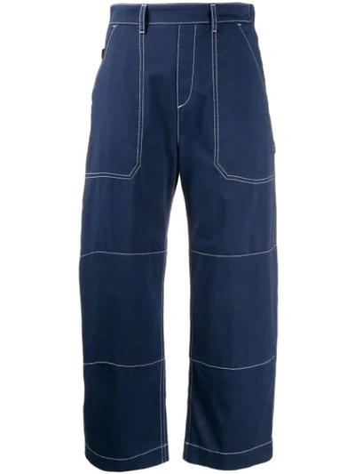 Shop Chloé Cropped Jeans In Blue