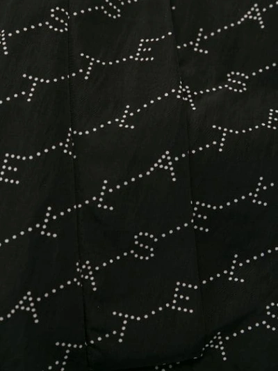Shop Stella Mccartney Logo Print Trench Coat In Black
