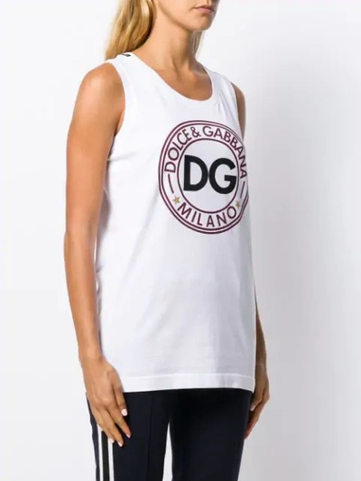 Shop Dolce & Gabbana Relaxed-fit Logo Tank Top In White