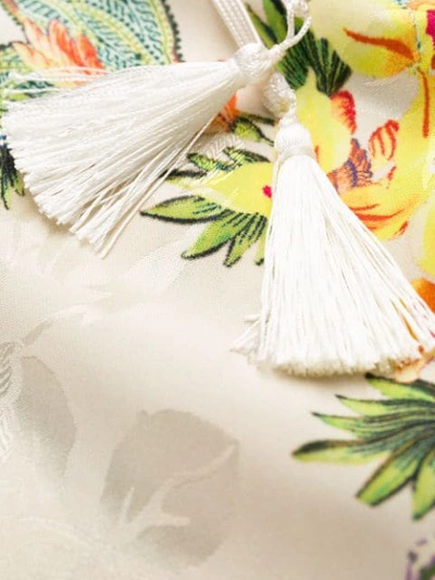 Shop Etro Floral-print Tunic Dress In Neutrals