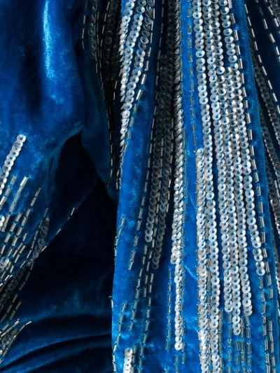 Shop Attico Sequin Embellished Dress In Blue