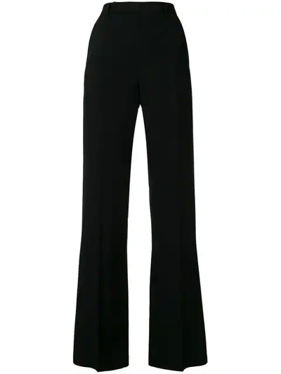 Shop Rick Owens High-waisted Wide Leg Trousers In Black