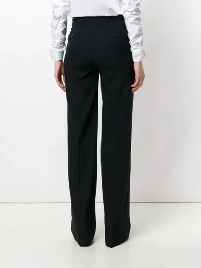 Shop Rick Owens High-waisted Wide Leg Trousers In Black