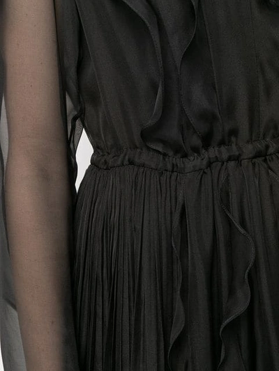 Shop Irina Schrotter Ruffle Maxi Dress In Black