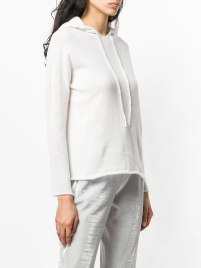 Shop Pinko Hooded Casual Sweater In White