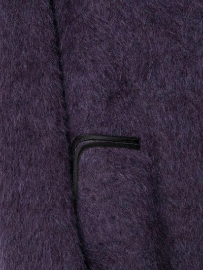 Shop Mm6 Maison Margiela Single Breasted Coat In Purple