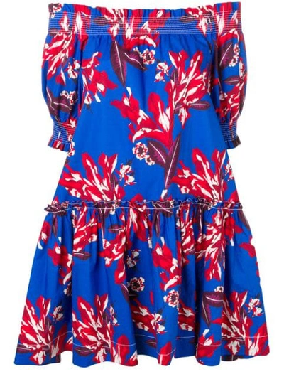 Shop P.a.r.o.s.h . Floral-printed Dress - Blue