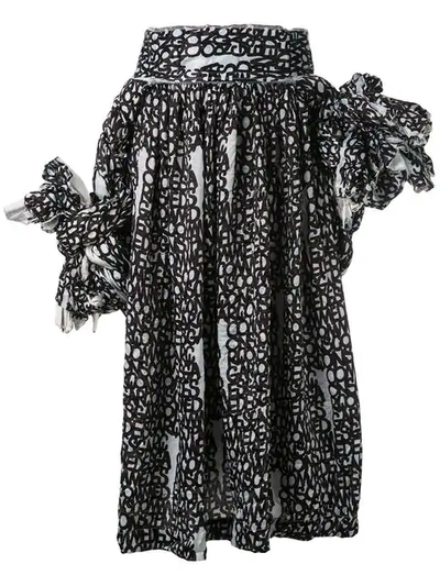 Comme Des Garçons D Pattern Knotted Jumper-skirt In Black