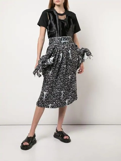 Comme Des Garçons D Pattern Knotted Jumper-skirt In Black