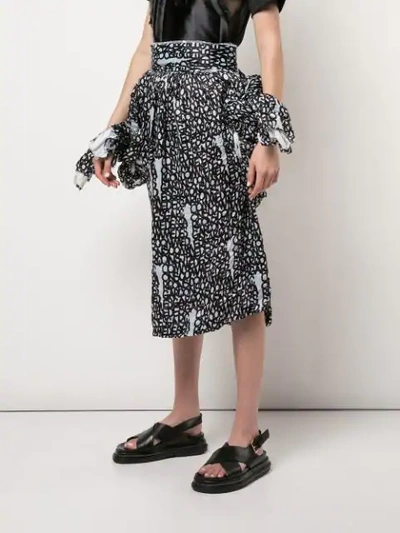 Comme Des Garçons D Pattern Knotted Jumper-skirt In Black