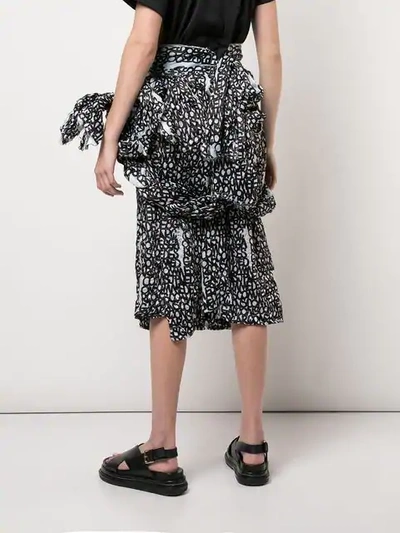 Comme Des Garçons D Pattern Knotted Jumper-skirt In Black