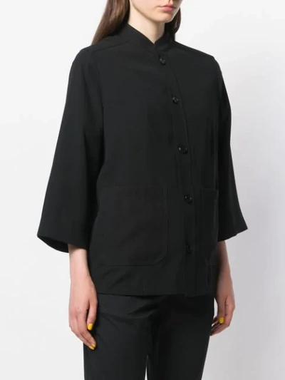 Shop Hope Buttoned Shirt Jacket In Black