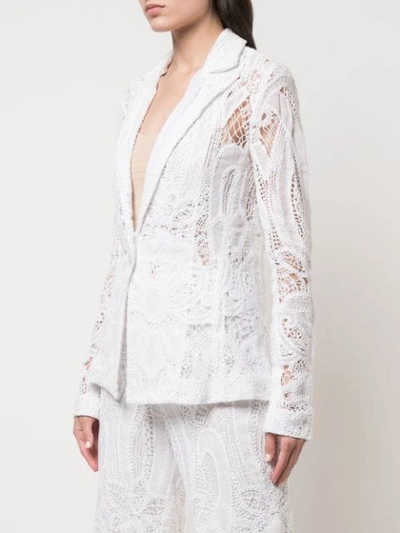 Shop Alexis Durham Lace Blazer - White