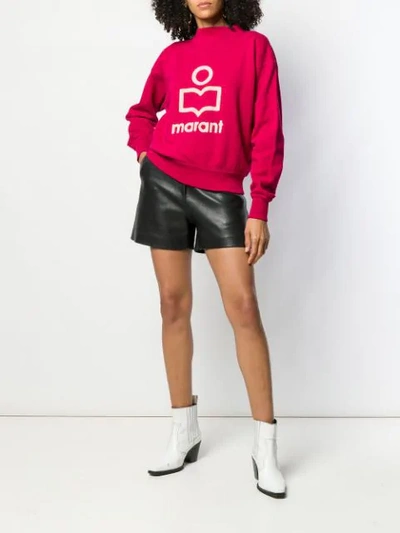Shop Isabel Marant Étoile Textured Detail Sweatshirt In Pink