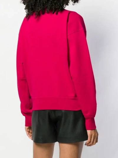 Shop Isabel Marant Étoile Textured Detail Sweatshirt In Pink