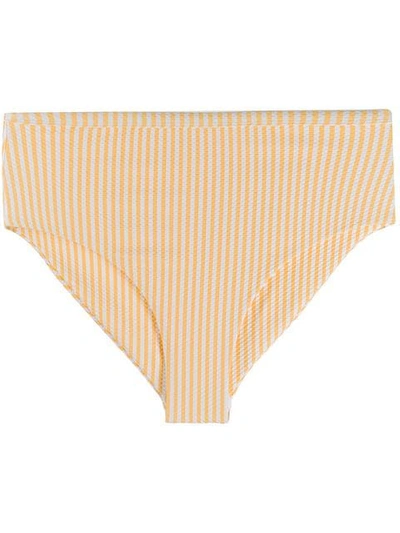 Shop Asceno High Waisted Bikini Bottom In Yellow