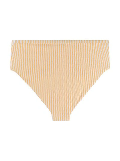 Shop Asceno High Waisted Bikini Bottom In Yellow