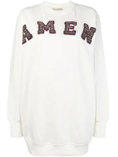 Shop Amen Logo Sweatdress In White