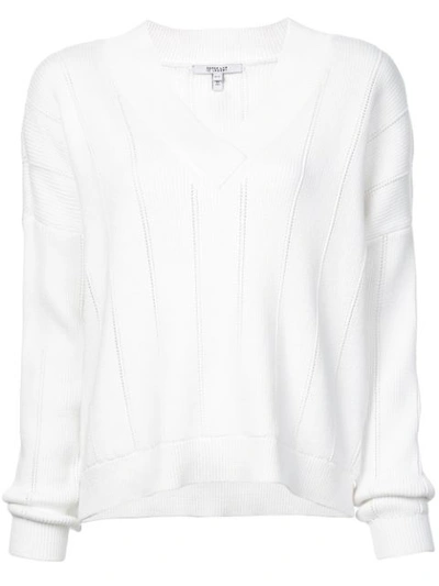 Shop Derek Lam 10 Crosby V-neck Sweater - White