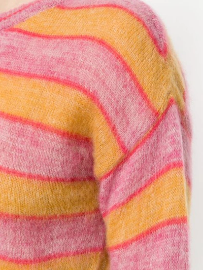 Shop Alberta Ferretti Cropped Design Sweater In Yellow