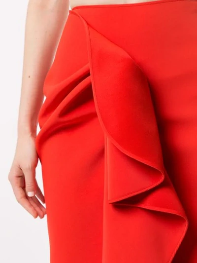 Shop Acler Crawford Ruffled Skirt In Tangerine Red