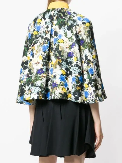 Shop Erdem Floral Cropped Jacket - White