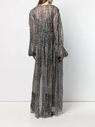 Shop Stella Mccartney Semi-sheer Spotted Dress In Black