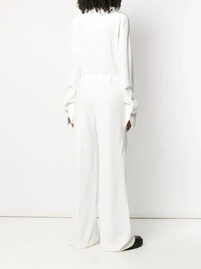 Shop Stella Mccartney Tailored Long-sleeved Jumpsuit In White