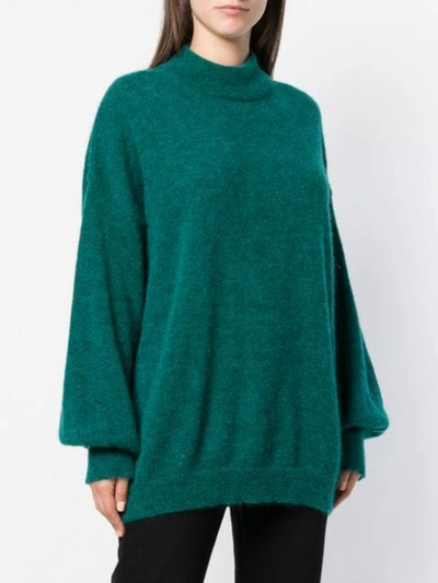 Shop Fine Edge Loose Fit Sweater In Green