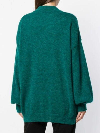 Shop Fine Edge Loose Fit Sweater In Green