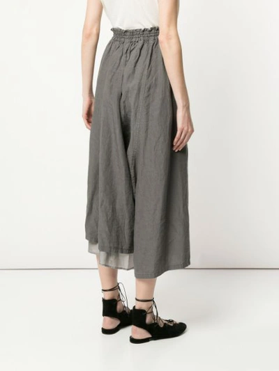 Shop Y's Draped Midi Culottes In Grey