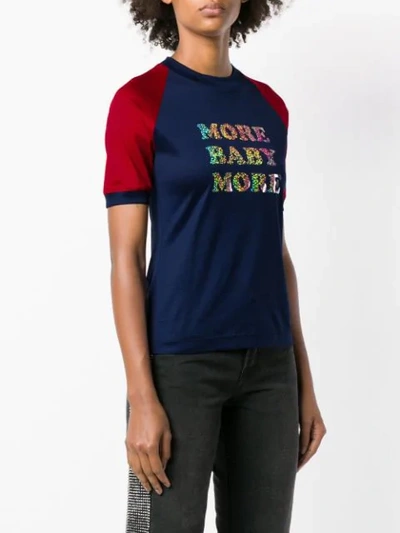 Shop Christopher Kane 'more Baby More' T-shirt In Blue
