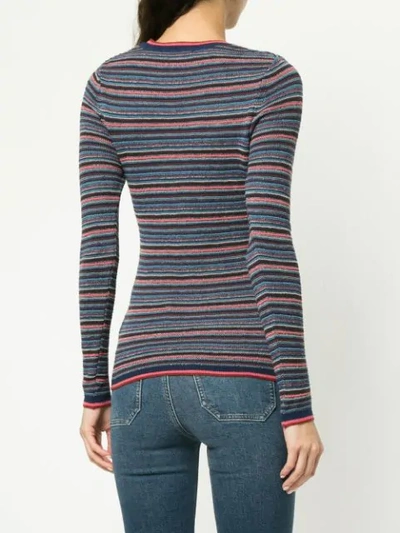 Shop M.i.h. Jeans Striped Knit Top In Multicolour