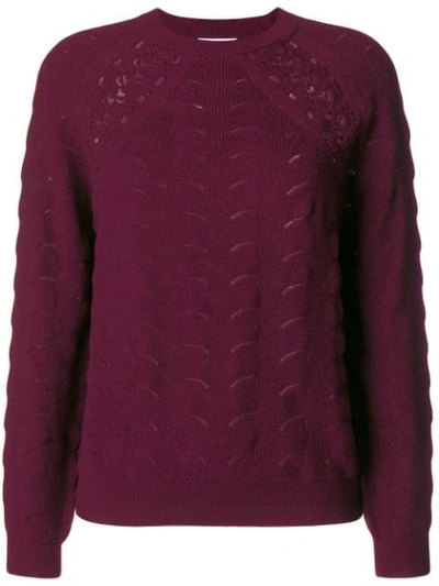 Shop See By Chloé Lace Crochet Jumper In Purple