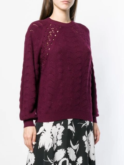 Shop See By Chloé Lace Crochet Jumper In Purple