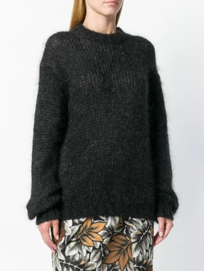 Shop Prada Chunky Knit Sweater - Grey