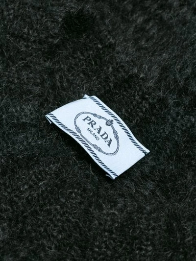 Shop Prada Chunky Knit Sweater - Grey