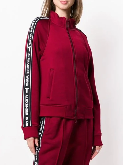 Shop Alexander Wang T Logo Track Jacket In Red