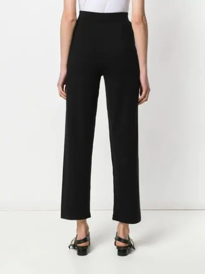Shop Sottomettimi Relaxed Cropped Trousers In Black