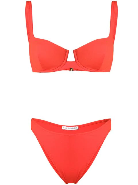 Sian Swimwear Paloma Bikini Set In Red | ModeSens