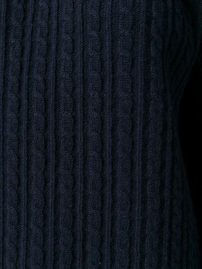 Shop Gucci Cable Knit Jumper In Blue