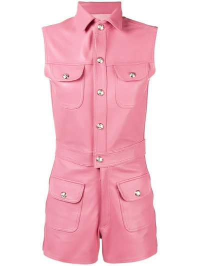 Shop Manokhi Rita Slim-fit Playsuit In Pink