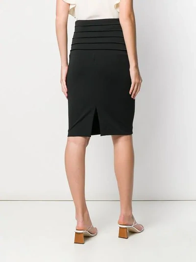 Shop Cavalli Class Fitted Midi Skirt In Black