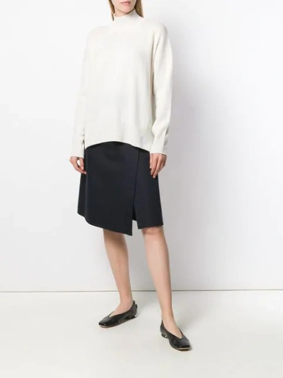 Shop Jil Sander High-neck Knitted Jumper In White