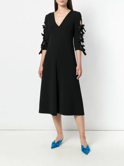 Shop Bottega Veneta Midi Dress In Black