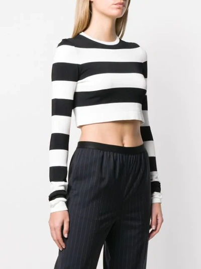 Shop Marc Jacobs Stripe Print Sweater In Black